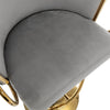Bar Stools Set of 6 Adjustable Height Swivel Velvet Pub Bar Lounge Chairs Grey