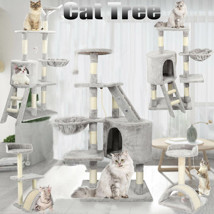 Multi Level Large Cat Tree Scratching Post Kitten Climbing Tower Activity Centre