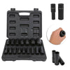 16x Deep Impact Socket Set 1/2"Drive Long Reach Thin Wall Metric Sockets 10-32mm