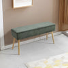 Upholstered Dining Bench Corduroy Stool Home Seating Hallway Waiting Room Bench