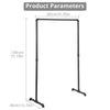Heavy Duty Clothes Rail Rack Hanging Garment Display Stand Storage Shelf Black