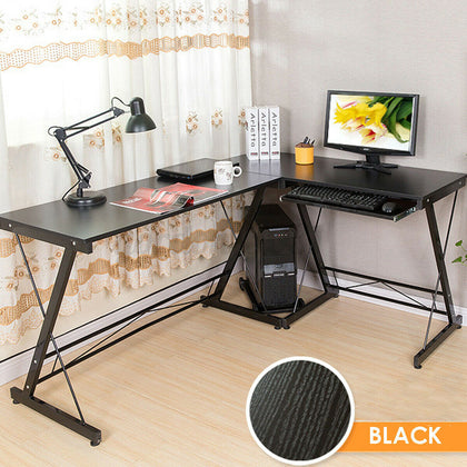 L Shaped Density Board Computer Desk Home Office Laptop PC Table Workstation UK