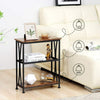 Vintage Industrial Table Small Stand Open Shelves Sofa End Rustic Hall Cabinet