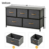 Chest of Drawers Unit Storage Cabinet 5 Drawers Storage Cabinet with Metal Frame