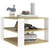 Coffee Table Oak & White 60x60x40cm Chipboard Living Room Quality Unit