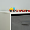 White 3 Cube Kids Bedroom/Playroom Shelving Unit & Fabric Storage Boxes