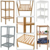 3 Tier Book Shelf Unit Bamboo Book case Bathroom Kitchen Storage Rack Display