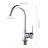 Kitchen Sink Mixer Taps Swivel Spout Single Lever Tap Mono Modern Chrome Faucet