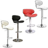 PU Leather Breakfast Bar Stool Swivel Kitchen Chrome Metal Base with Gas Lift
