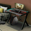 47" Gaming Desk Computer Table PC Laptop RGB LED Lights Racing Gamer Workstation