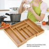 Extendable Bamboo Cutlery Tray For Kitchen Drawer Insert Space Saving Storage
