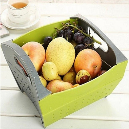 Snapfold Folding Kitchen Sink Colander Drainer Strainer Vegetable Fruit Basket