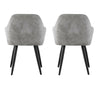 Set of 2 Faux Matte Suede Leather Dining Chairs Accent home & restaurants Adrian