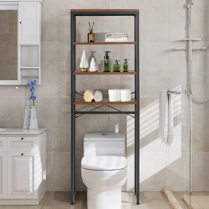 Industrial Over-The-Toilet Storage Cabinet 3-Tier Washing Machine Rack Organizer