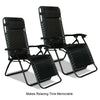 2 x ZERO GRAVITY CHAIR SUN LOUNGER OUTDOOR GARDEN FOLDING RECLINING ADJUSTABLE