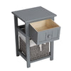 2x Modern Chic gery Bedside Tables Small fresh Storage Wicker Basket