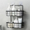 Metal Wire Shelf Basket Wall Mounted Storage Unit Kitchen Bathroom Floating Rack