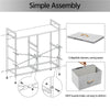 Fabric Chest of Drawers Storage Cabinet Unit Metal Frame Bedside End Table Gray