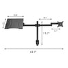 Monitor Arm Stand with Laptop Tray Fully Adjustable for 13-32inch LCD LED Screen