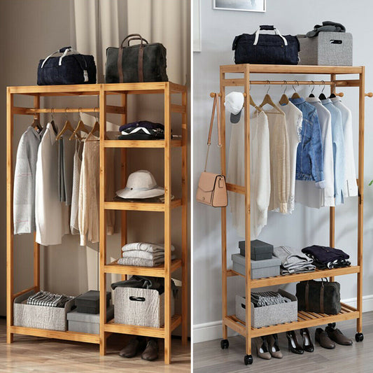 Heavy Duty Clothes Rail Rack Garment Hanging Display Stand Shoe Storage Shelves