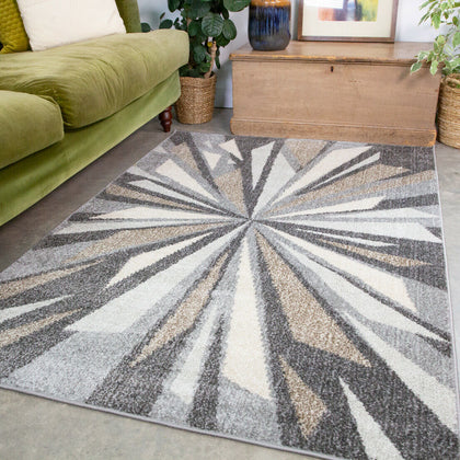 Beige Brown Living Room Rugs Soft Small Large Rugs Bedroom Warm Geometric Rug