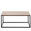 Industrial Style Tea Coffee Table Light Wood Black Steel Frame 100*50*45cm UK