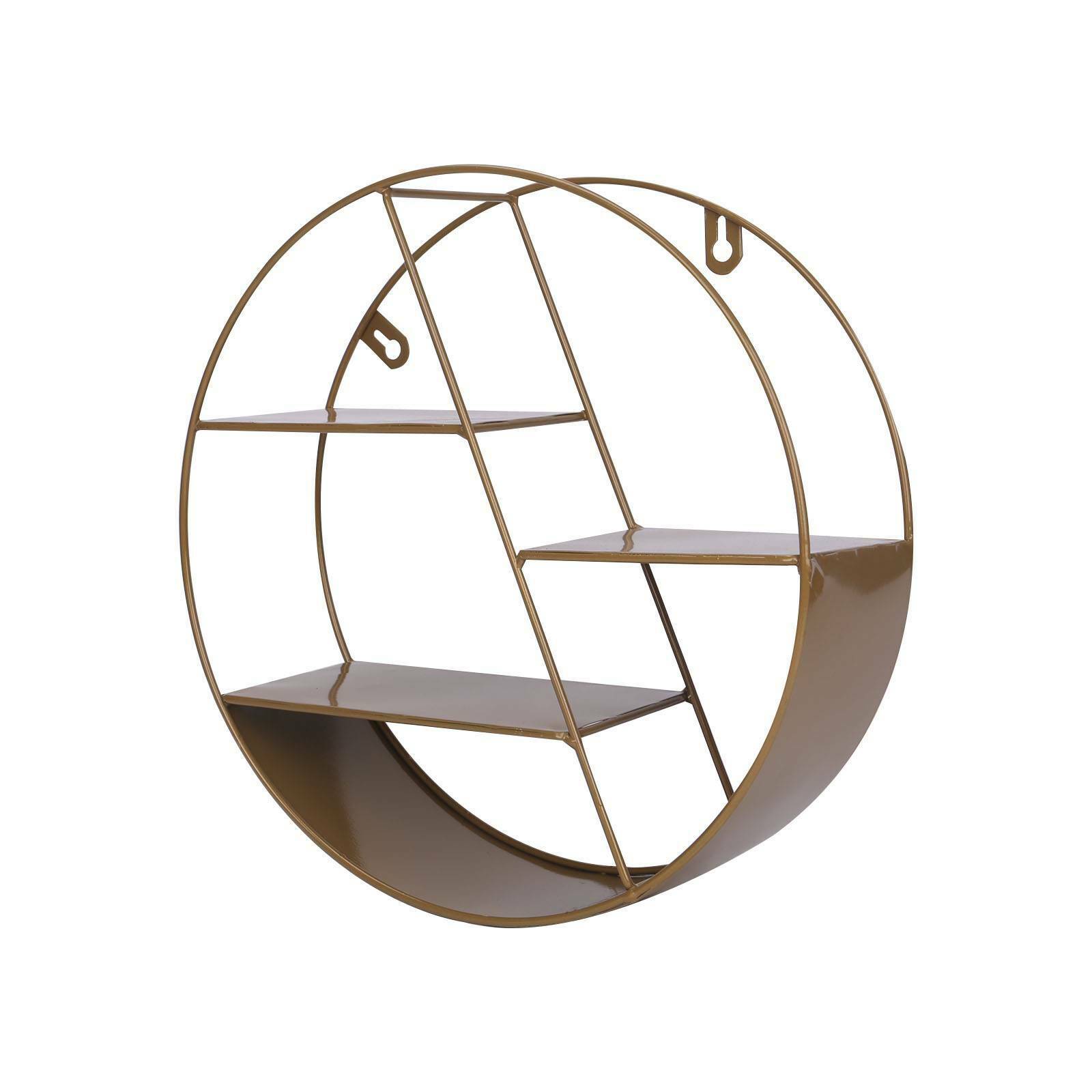 Floating Shelves Metal Wall Shelf Hanging Decorative Office Storage Display Rack
