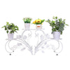 Metal Flower Stand Chic Indoor Plant Holder Garden Terrace Florist Display Rack