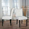 2PCS Crushed Velvet White Dining Chairs with Knocker/Ring Back Kitchen Furniture