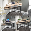 TELFORD CORNER COMPUTER DESK HOME OFFICE STUDY LAPTOP TABLE WITH DRAWERS & SHELF