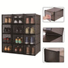 Mondeer 12 PCS Shoe Cabinet Shoe Box Organiser Stackable Size up to UK 11 Black