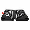 12 Ratchet Spanner Tool Set 8-19mm Ratcheting Wrench Spanners Garage Chrome Case