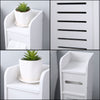 Wooden Bathroom Shelf Cabinet Cupboard White Bedroom Storage Unit Free Standing