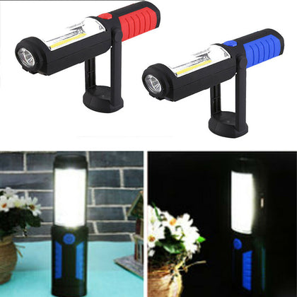 LED COB Hand Torch Inspection Lamp Magnetic Work Light Up Flexible Rechargeable