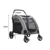 Large Dog Cat Stroller Pet Puppy Pram Pushchair Travel Cart Buggy Carrier 4Wheel