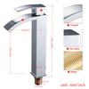Basin Mixer Taps Tall Waterfall Bathroom Sink Tap Brass Faucets Chrome Polished