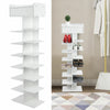 White Shoes Rack 8‑Layer Fish Bone Shoes Organizer Shelf Stand Home With Drawer