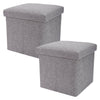 Folding Stool Seat Storage Space Box Chair Cube Footstool Pouf Bench 76x38x38cm