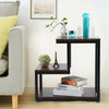 Metal Bedside Table Cabinet Small Side End Table Nightstand Storage Organizer
