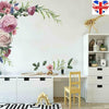 Wall Sticker Peony Rose Flower Wall Decal Nursery Home Sticker Decor Art Mural