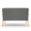 Mondeer 1&2 Seater Armchair Couch Sofa Wooden Fabric Linen w/cushion Lounge Grey