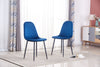 Set of 4 Velvet Dining Chairs Side Chair Metal Legs Padded Seat Living Room Home