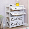 4 Tiers Shoe Rack Storage Shelf Display Stand Footwear Organiser Unit Cabinet