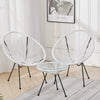 Mesh Rattan Egg Chair & Table Balcony Bistro Set Outdoor Patio Garden Furniture