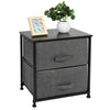 2 Drawer Fabric Bedside Table Chest of Drawers Cabinet Nightstand Storage Unit
