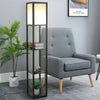 4 Tiered Wooden Shelf Floor Standard Lamp Lounge Reading Light Shelving Decor