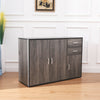 Sideboard Cabinet Cupboard Unit Storage Furniture With Drawers & Doors Grey