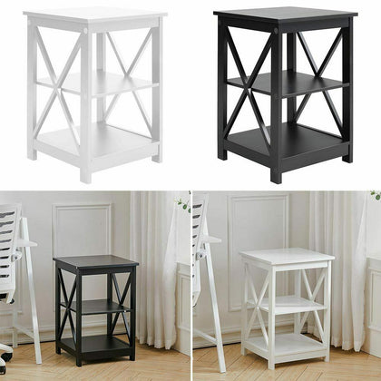 Small Bedside Table Cabinet Sofa Side End Coffee Table Nightstand With Storage