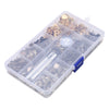 Metal 100Sets Snap Fasteners Poppers Press Stud Kit Buttons with Fixing Tools