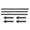 10 FT Industrial Black Sliding Barn Wood Door Track Roller Rail Hanger Hardware